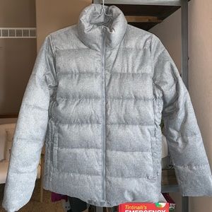 Old Navy heathered frost puffer jacket, never worn